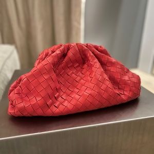 Brand new Bottega veneta red clutch medium